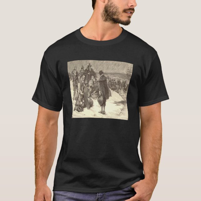 Landung des Pilger-T - Shirt (Vorderseite)