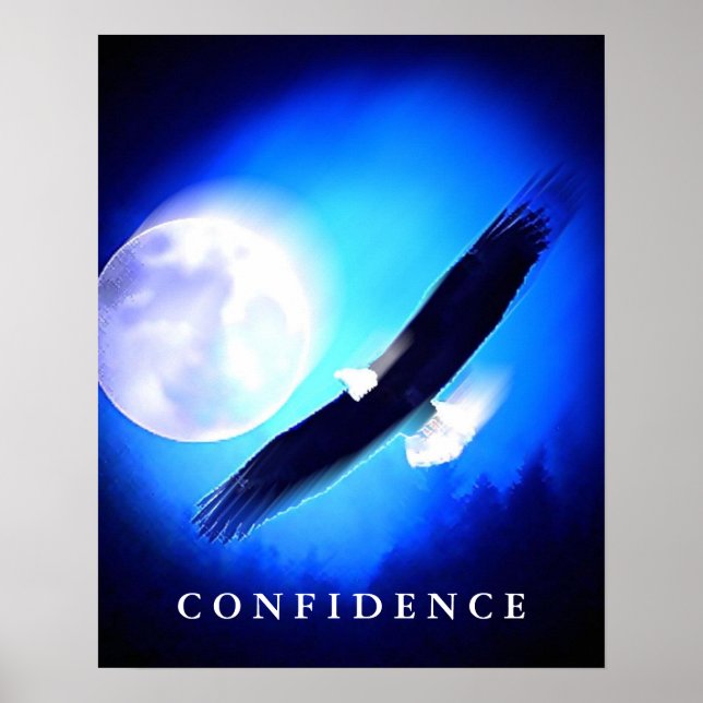 Landung Eagle Confidence Blue Night Art Posters Poster (Vorne)