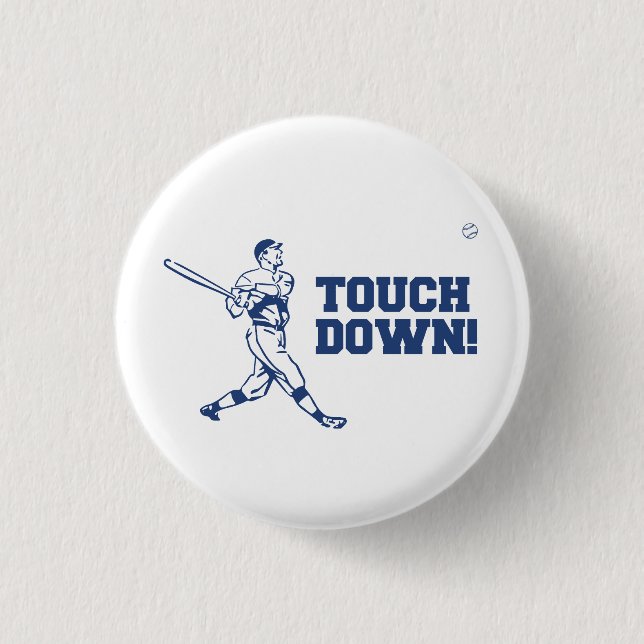 Landung Homerun Baseball-Fußball-Sport Button (Vorderseite)