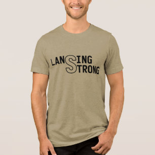 LANDUNG STARK / HURRIKANE HELENE (schwarzes Design Tri-Blend Shirt