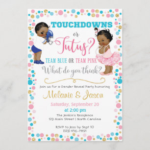 Landungs-oder Ballettröckchen-Geschlecht decken Einladung