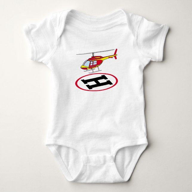 Landungshubschrauber Baby Strampler (Vorderseite)