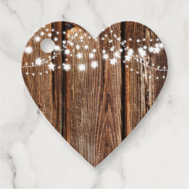 Landverheiratung mit Holzkörnern und Sternenhimmel Geschenkanhänger