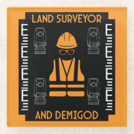 Landvermesser Glasuntersetzer