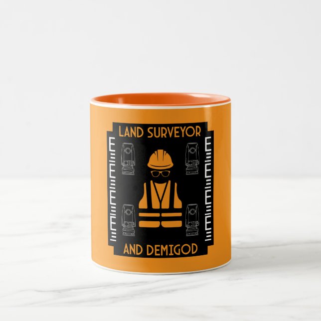 Landvermesser Zweifarbige Tasse (Mittel)