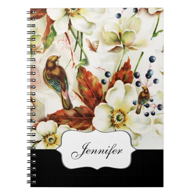 Landvogelgarten Vintage Blume Notizblock (Vorderseite)