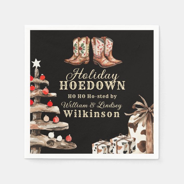 Landweihnachtsfeier-Papiernapkins Serviette (Vorderseite)
