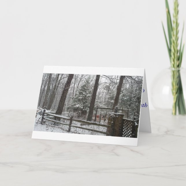 Landwinterlandschaft Feiertagskarte (Vorderseite)