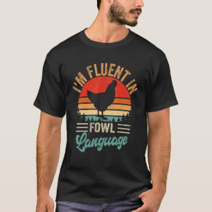Landwirt  Ich bin fließend in Geflügelsprache Retr T-Shirt