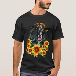 Landwirt Kühe Sonnenblume T-Shirt