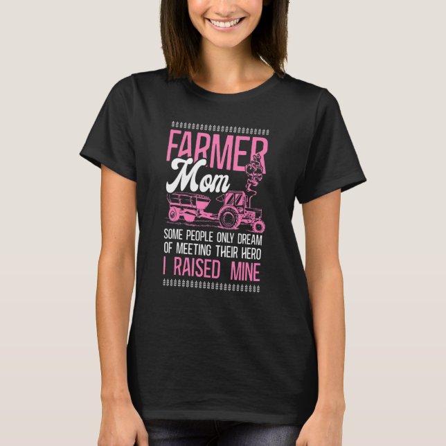 Landwirtschaft Bauer Mama Mutter Traktor Bauer Mam T-Shirt (Vorderseite)