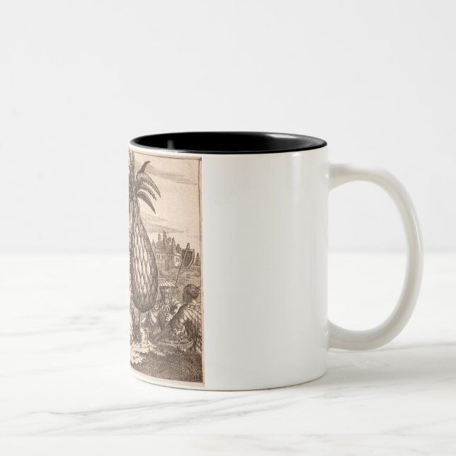 Landwirtschaft der großen Ananas, Illustration von Zweifarbige Tasse (Rechts)