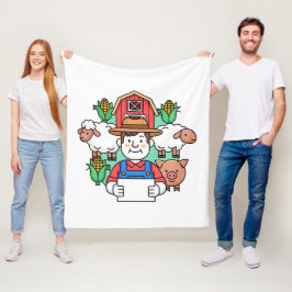 Landwirtschaft Illustration Kunstwerk Fleecedecke