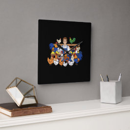 Landwirtschaft Illustration Kunstwerk Quadratische Wanduhr