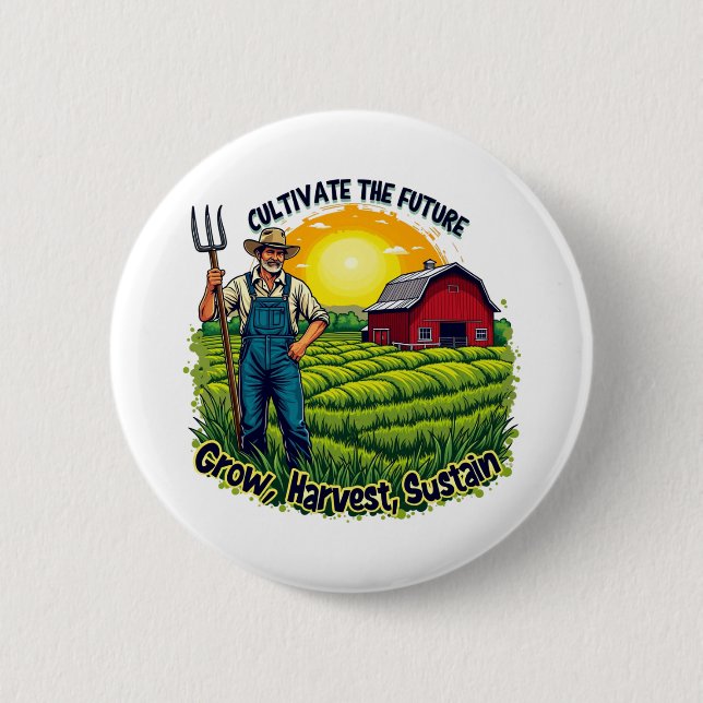 Landwirtschaft in Lover Künftiger Bauer Button (Vorderseite)