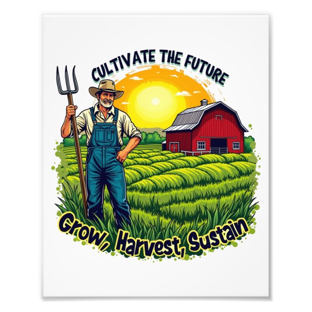 Landwirtschaft in Lover Künftiger Bauer Fotodruck (Vorne)
