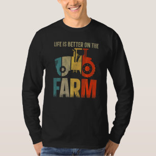 Landwirtschaft Landwirt Vintage Traktor Retro Auf  T-Shirt