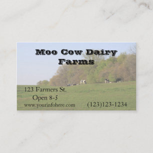 Landwirtschaft Molkerei-Geschäft, 3,5" x 2,0", 10 Visitenkarte