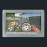 LANDWIRTSCHAFT RECHTECKIGE GÜRTELSCHNALLE<br><div class="desc">Nur Zeit,  um für den Bauer zu stoppen für das Mittagessen,  bevor er wieder auf die Felder auf seinem Traktor.</div>