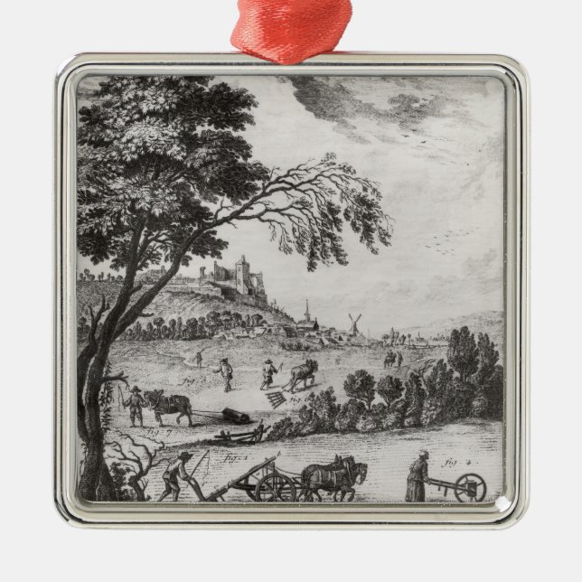 Landwirtschaft Silbernes Ornament (Vorne)