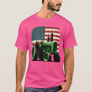 Landwirtschaft Traktor Usa-Flagge Traktor Amerikan T-Shirt