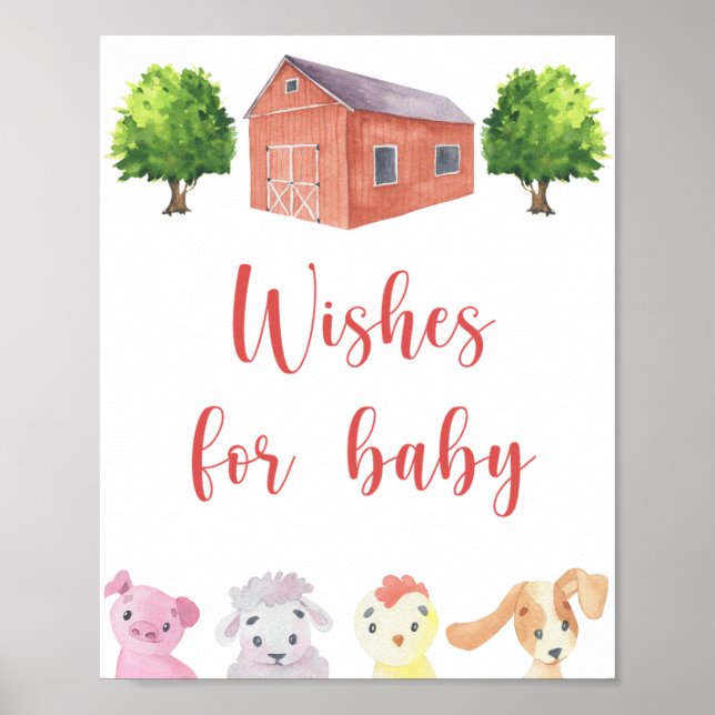 Landwirtschaft - Wünsche für Kinder Poster (Vorne)