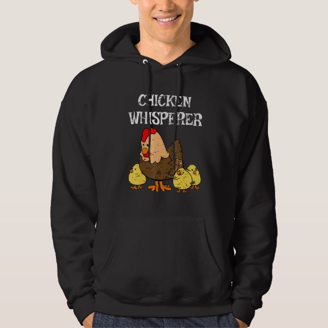 Landwirtschaftlich benachteiligtes Hühnerflüster Hoodie (Vorderseite)