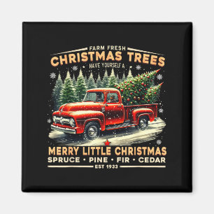 Landwirtschaftlich frische Weihnachtsbäume im Vint Magnet