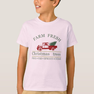 Landwirtschaftlich frischer Vintage-Klassiker-LKW T-Shirt