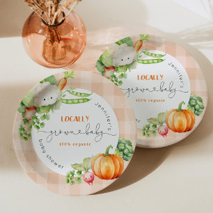 Landwirtschaftlich gewachsene Babyfalldusche Pumpk Pappteller