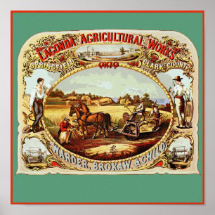 Landwirtschaftliche Arbeiten in Lagonda Poster