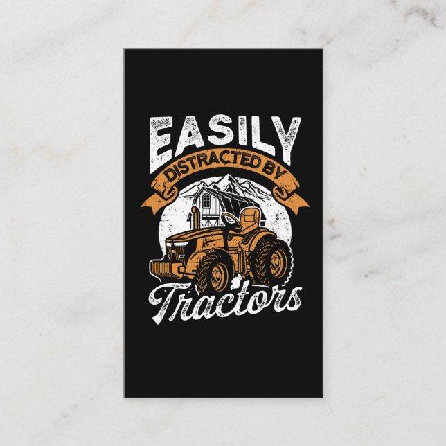 Landwirtschaftliche Beeinträchtigung durch Traktor Visitenkarte (Vorderseite)