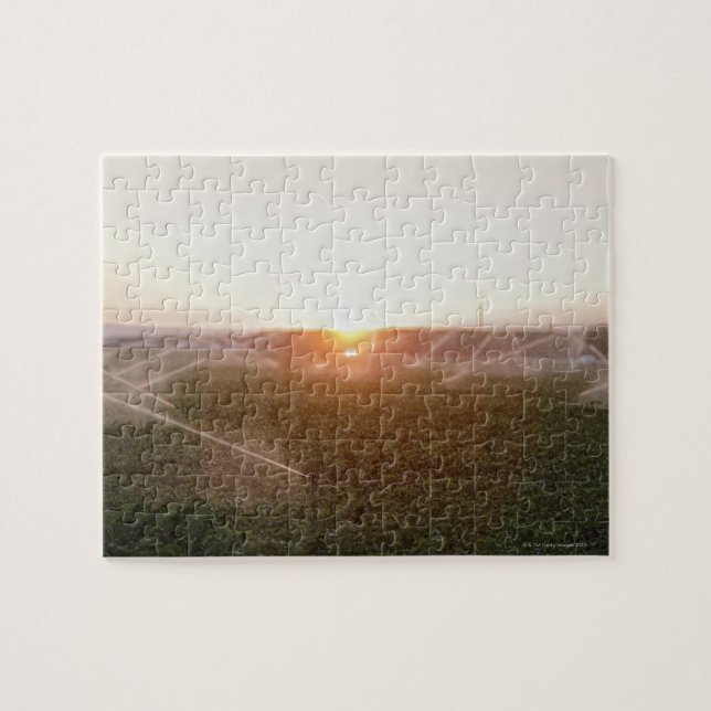 Landwirtschaftliche Bewässerungssystembewässerung Puzzle (Horizontal)