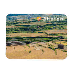 Landwirtschaftliche bhutanische Landschaft Magnet
