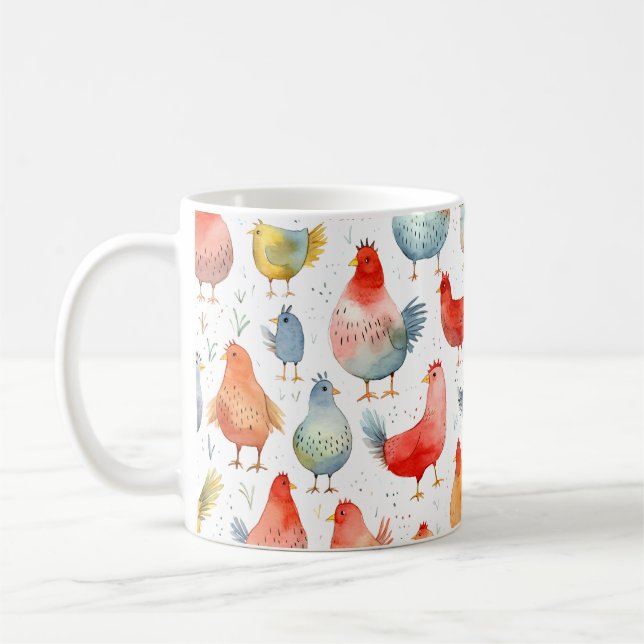 Landwirtschaftliche Hühner Kaffeetasse (Links)