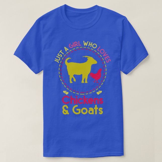 Landwirtschaftliche Hühnerziege T-Shirt (Design vorne)