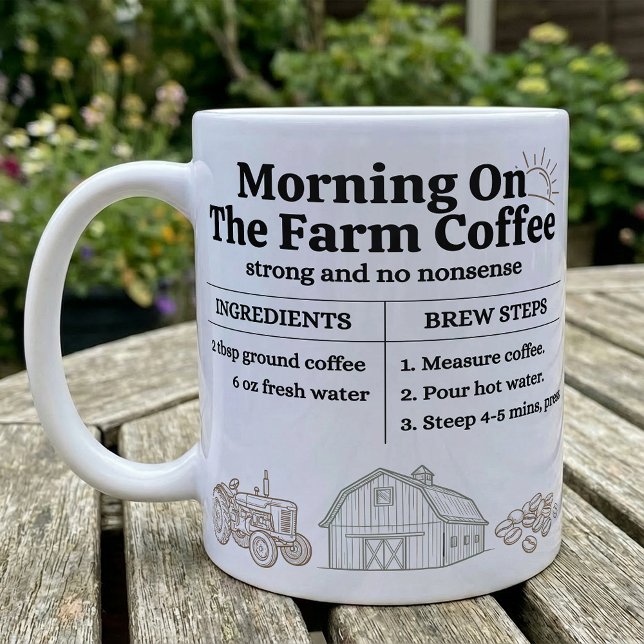 Landwirtschaftliche Kaffeezubereitungsschritte Mor Kaffeetasse (Von Creator hochgeladen)