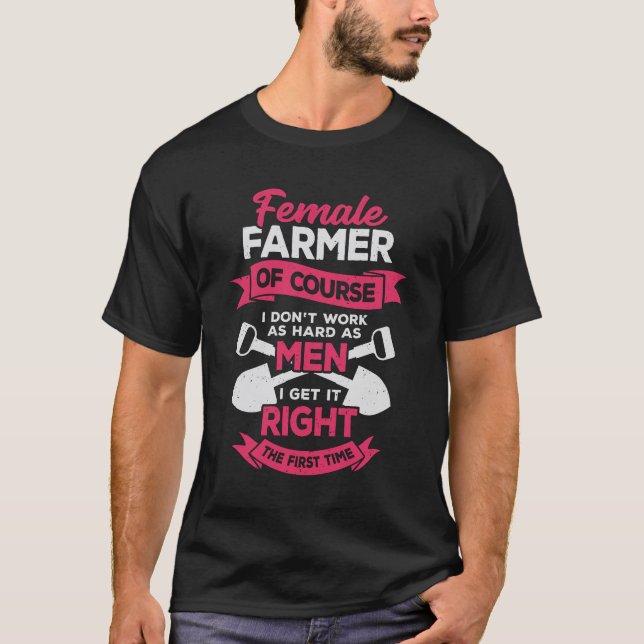 Landwirtschaftliche Landwirtschaft Bauer Girl-Gesc T-Shirt (Vorderseite)