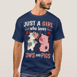 Landwirtschaftliche Mädchen Schweinefleisch Bauer  T-Shirt