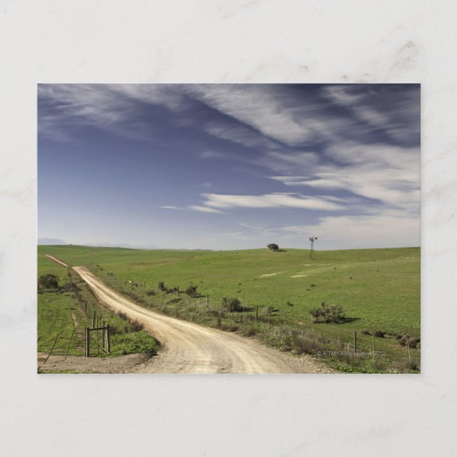 Landwirtschaftliche Straßenverflechtung zwischen W Postkarte (Vorderseite)