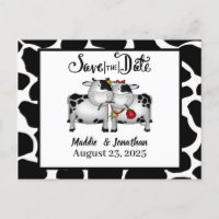 Landwirtschaftliche Theme Kühe Save the Date Postk