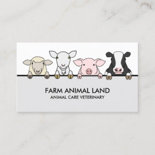 Landwirtschaftliche Tierärztliche Kuh Schaf Ziege  Visitenkarte