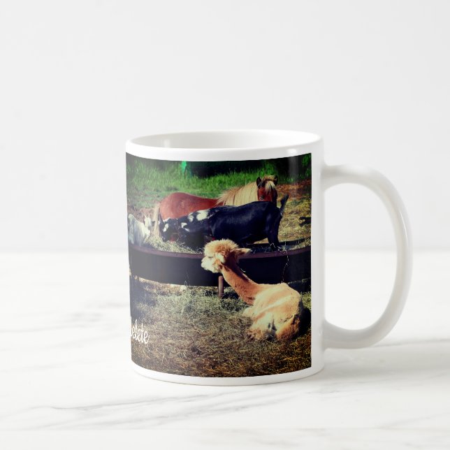 Landwirtschaftliche Tierfreunde Natur Personalisie Kaffeetasse (Rechts)