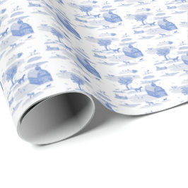 Landwirtschaftliche Toile (Blau) Geschenkpapier