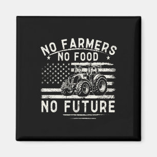Landwirtschaftliche Traktoren USA-Flagge Keine Bau Magnet