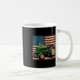 Landwirtschaftlicher Farmtraktor USA-Flagge Trakto Kaffeetasse