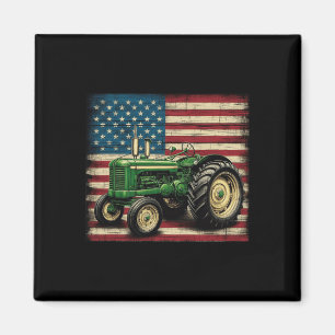 Landwirtschaftlicher Farmtraktor USA-Flagge Trakto Magnet
