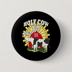 Landwirtschaftliches Design Zitat Heilige Kuh Ich Button