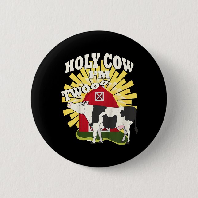 Landwirtschaftliches Design Zitat Heilige Kuh Ich  Button (Vorderseite)