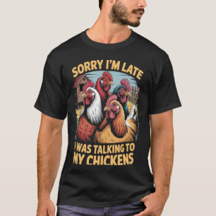Landwirtschaftliches Nutztier Hahn Hühner Landwirt T-Shirt